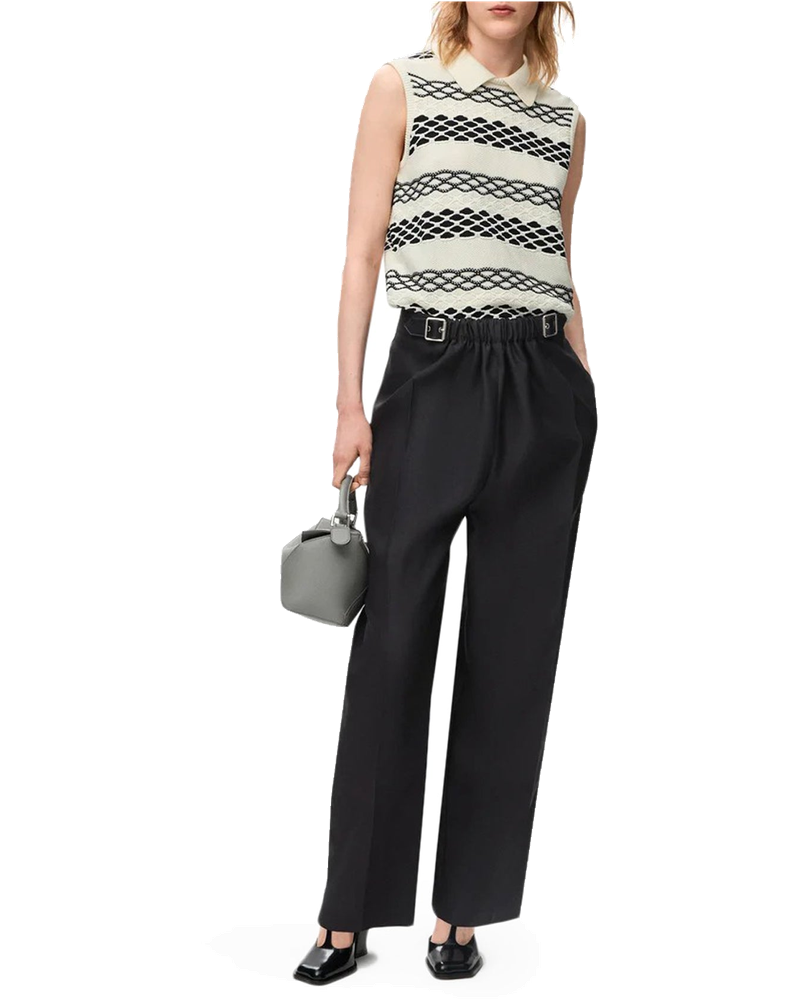 Оригінальна Wool And Silk Trousers With Belt Loewe