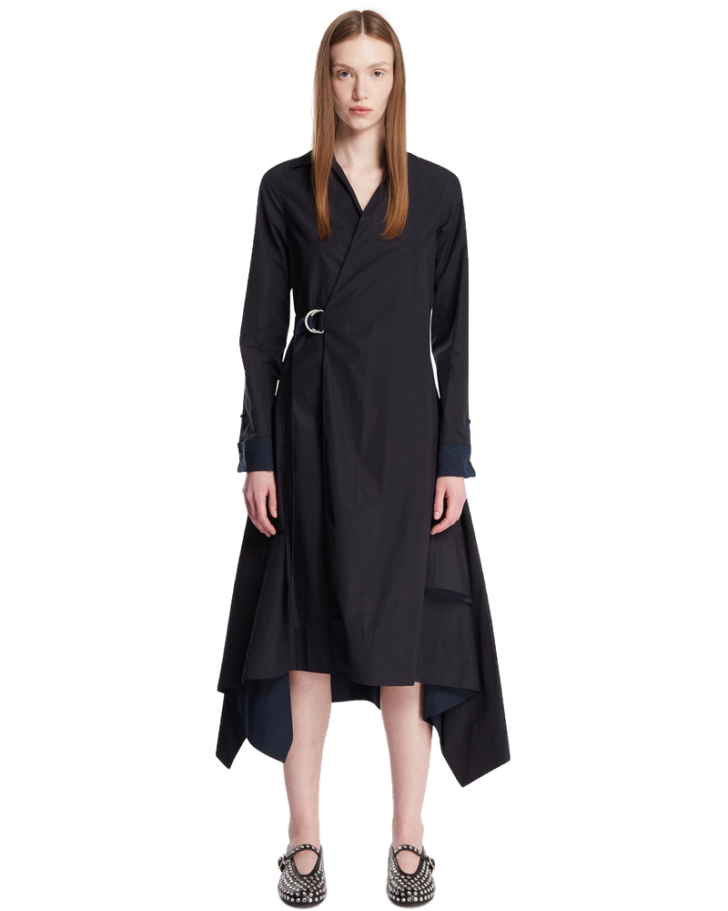 Blue Draped Cotton Dress Loewe оригінал – Купити в Україні