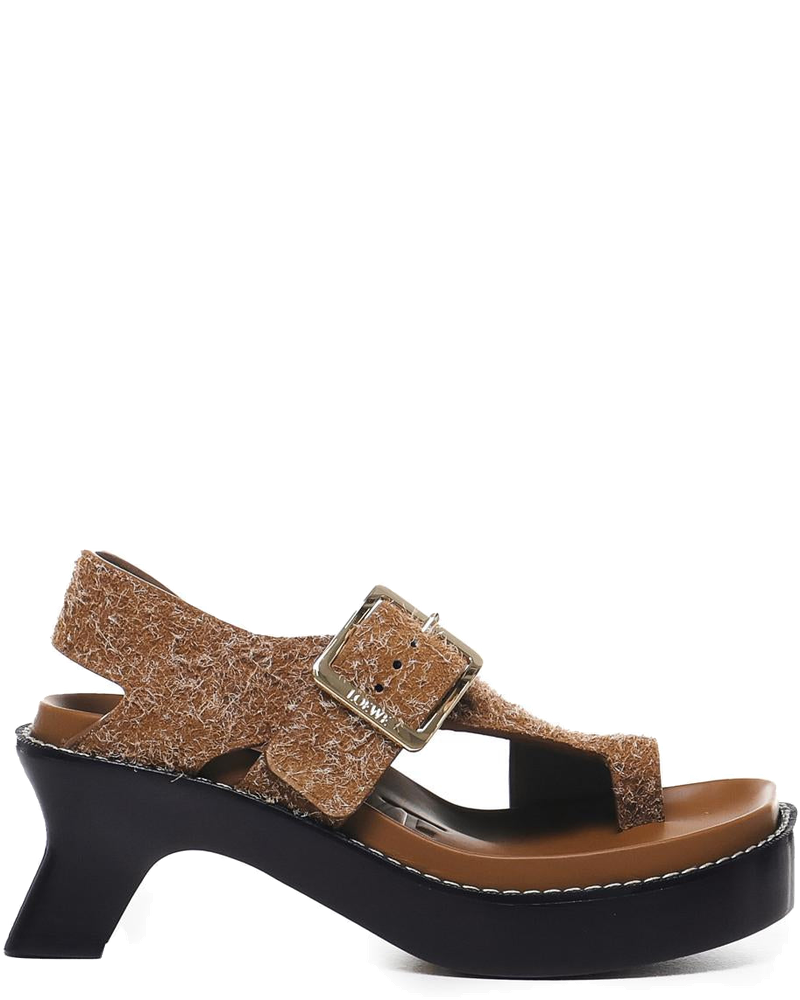 Sandalo In Pelle Scamosciata Spazzolata Loewe – Гарантія оригінальності