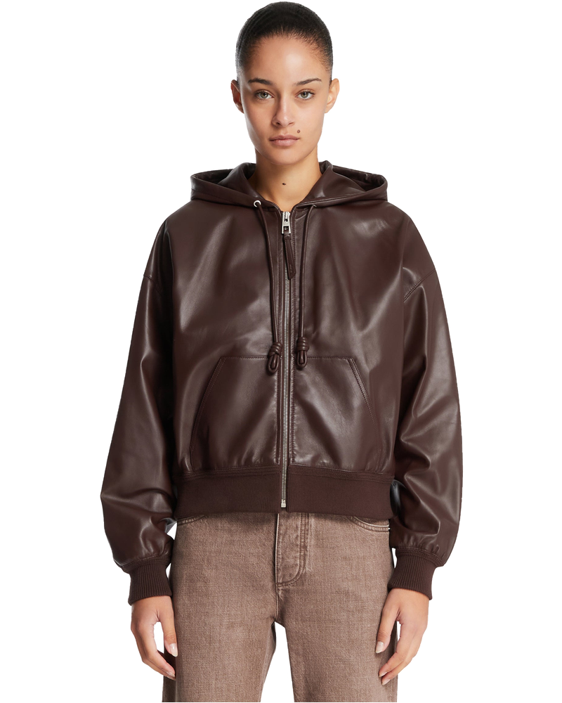 Brown Leather Flamenco Hoodie Loewe – Гарантія оригінальності