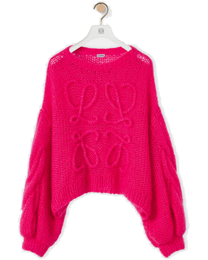 Оригінальна Fluo Pink Anagram Mohair Sweater Loewe