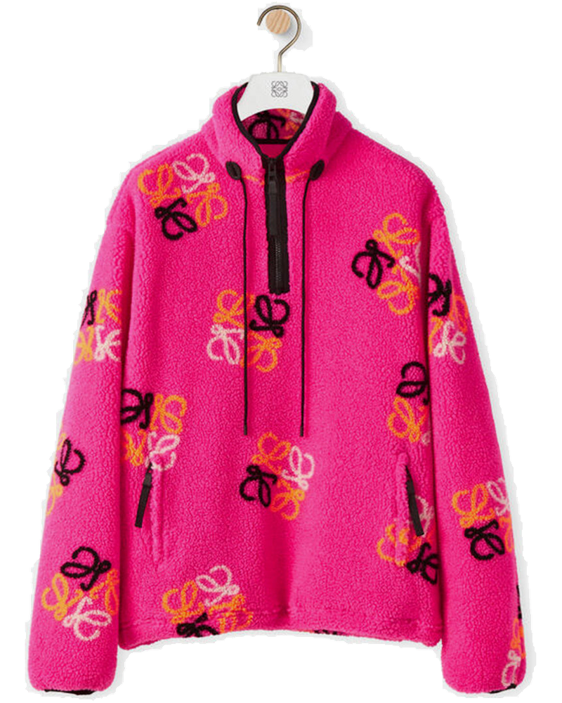 Fluo Pink Anagram Jacquard Fleece Loewe – Гарантія оригінальності