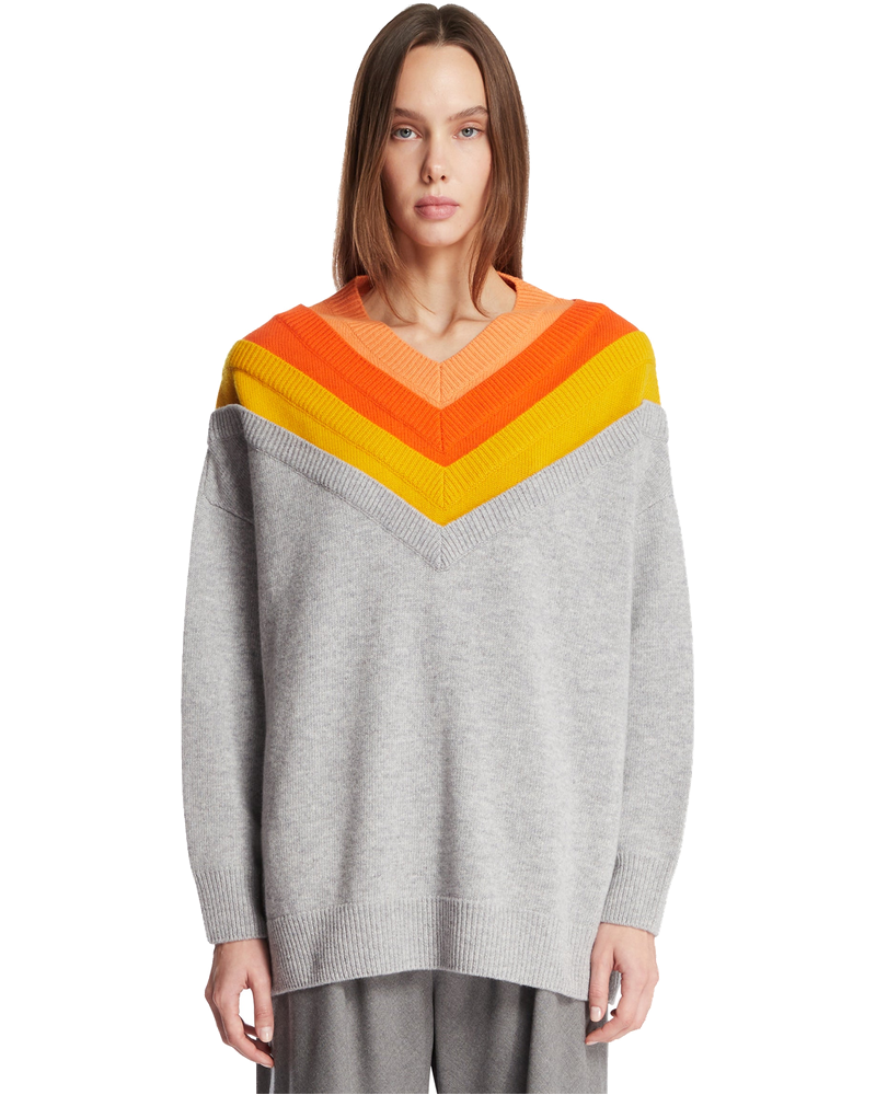 Оригінальна Gray Trompe Loeil Wool Sweater Loewe