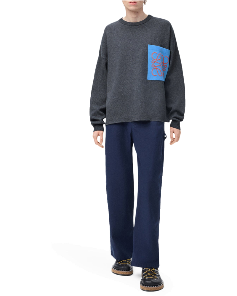 Anagram Cotton Blend Sweater With Pocket Loewe оригінал – Купити в Україні