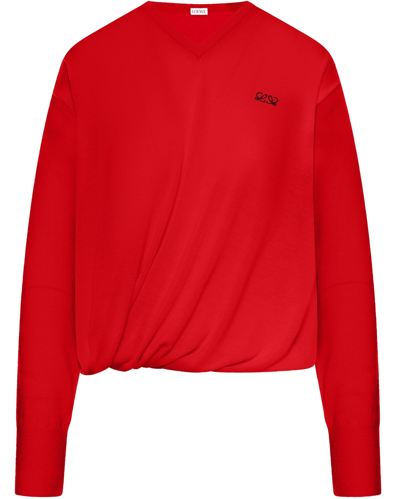 Draped Merino Wool Sweater Loewe – Гарантія оригінальності