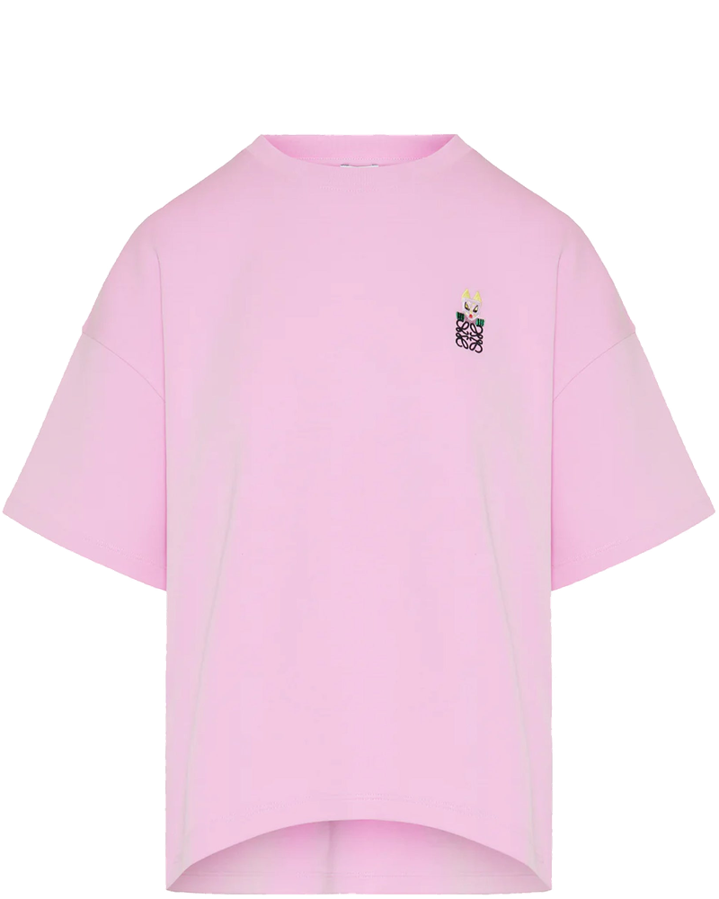 Оригінальна Futurist Cat Embroidery Cotton T‑shirt Loewe