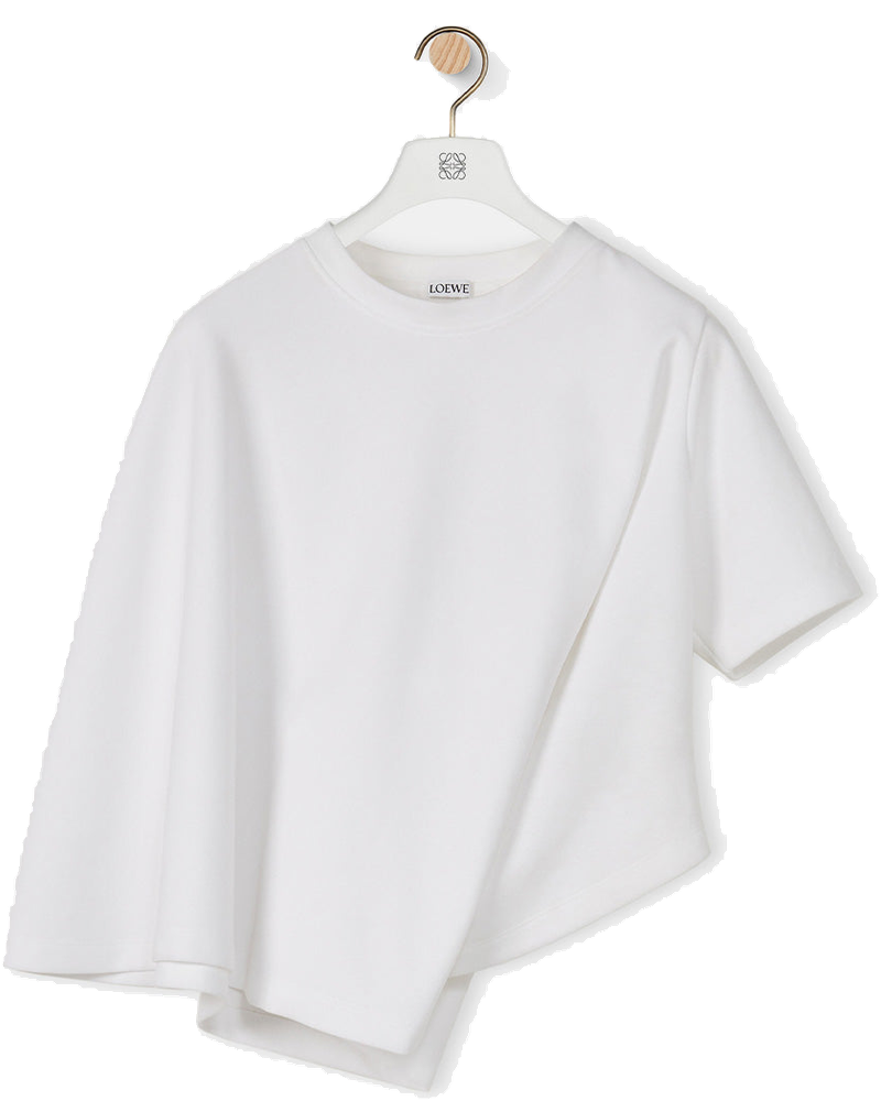 Оригінальна White Cropped Draped Top Loewe