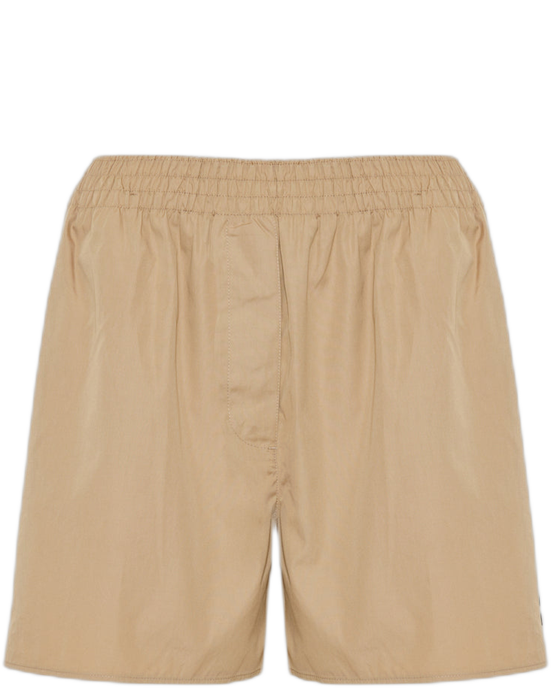 Оригінальна Logo Cotton Poplin Shorts Miu miu