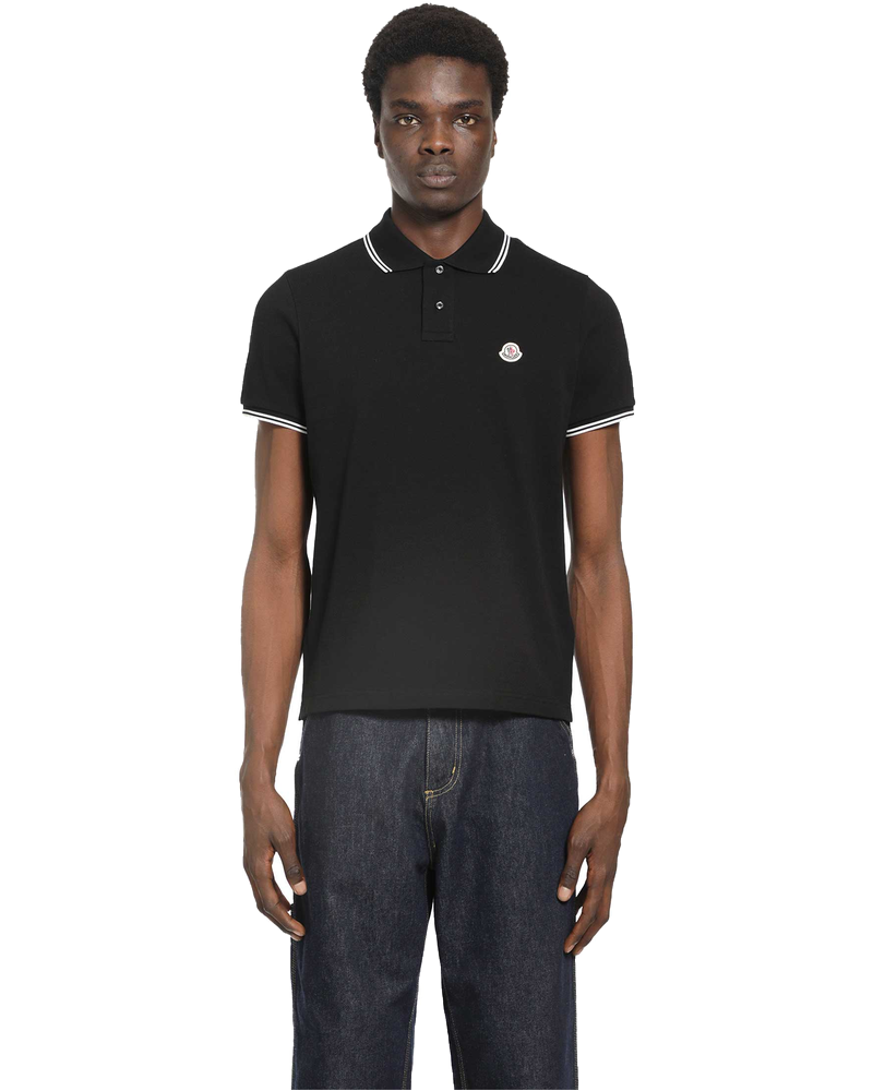 Оригінальна Logo Patch Cotton Polo Shirt Moncler