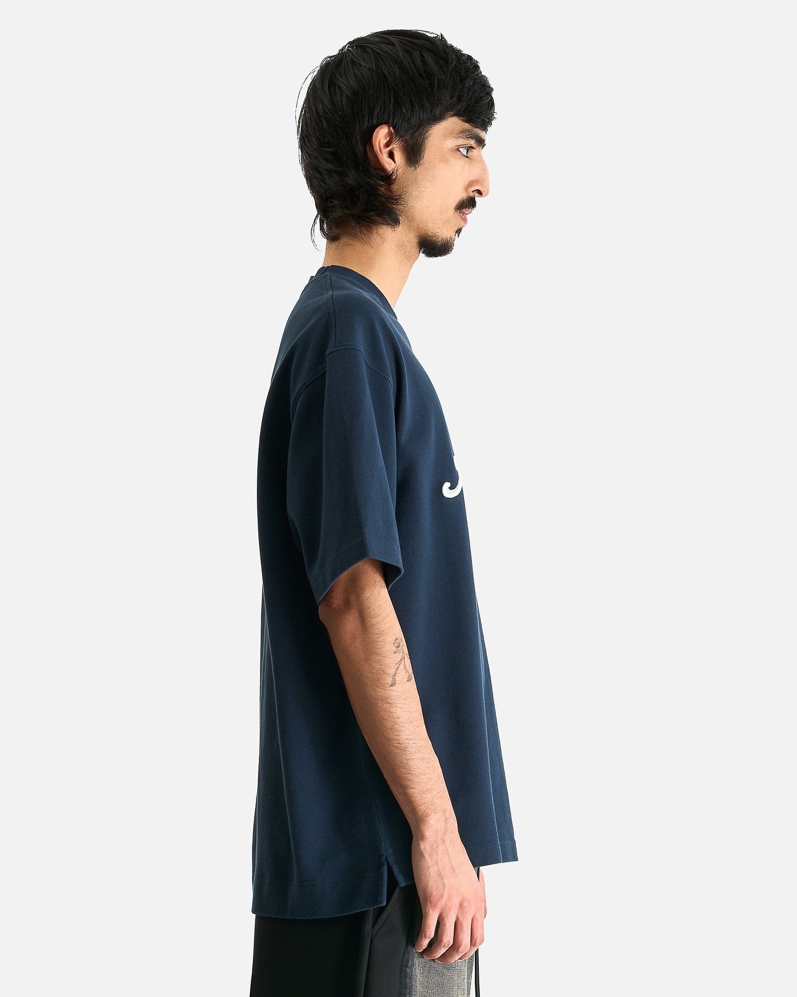 Logo T-Shirt In Deep Blue Acne studios – Гарантія оригінальності – вид ззаду