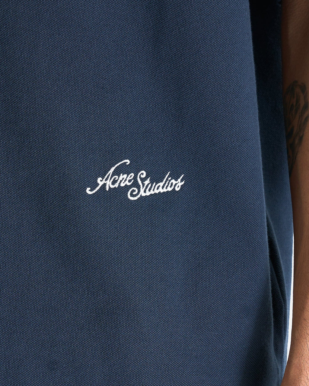 Logo T-Shirt In Deep Blue Acne studios – Гарантія оригінальності – збільшений вид