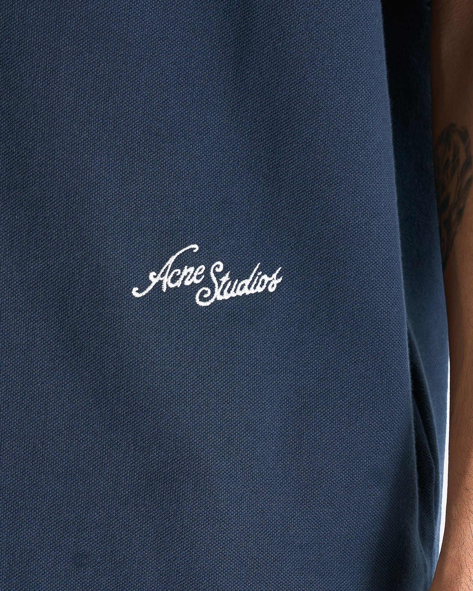 Logo T-Shirt In Deep Blue Acne studios – Гарантія оригінальності – збільшений вид