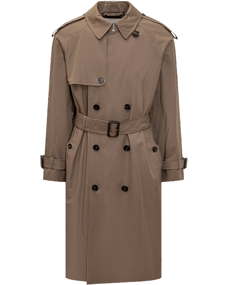 Оригінальна Long Double Breasted Beige Trench Burberry