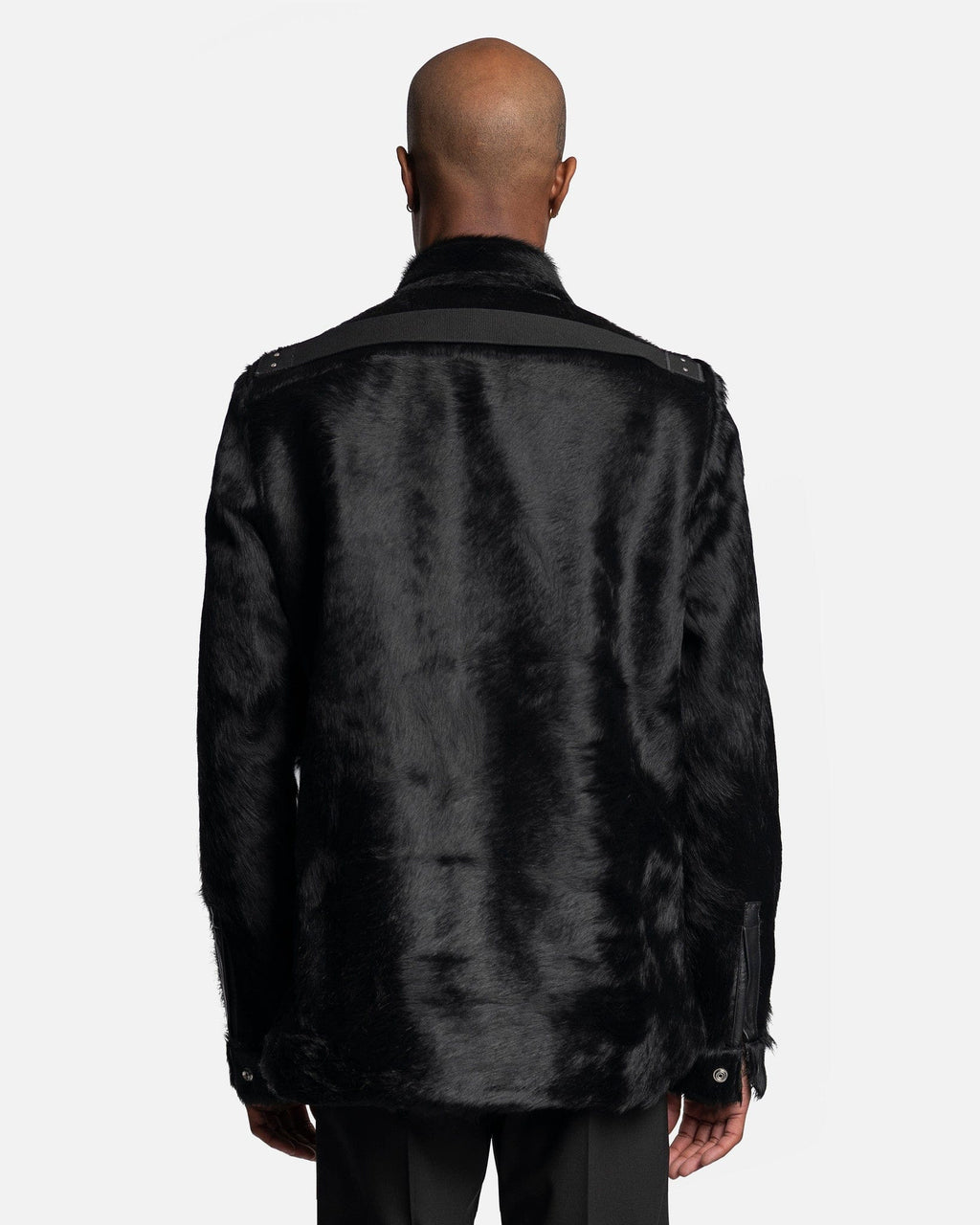 Long Hair Strobe Outershirt In Black Rick owens – Гарантія оригінальності – детальний вид