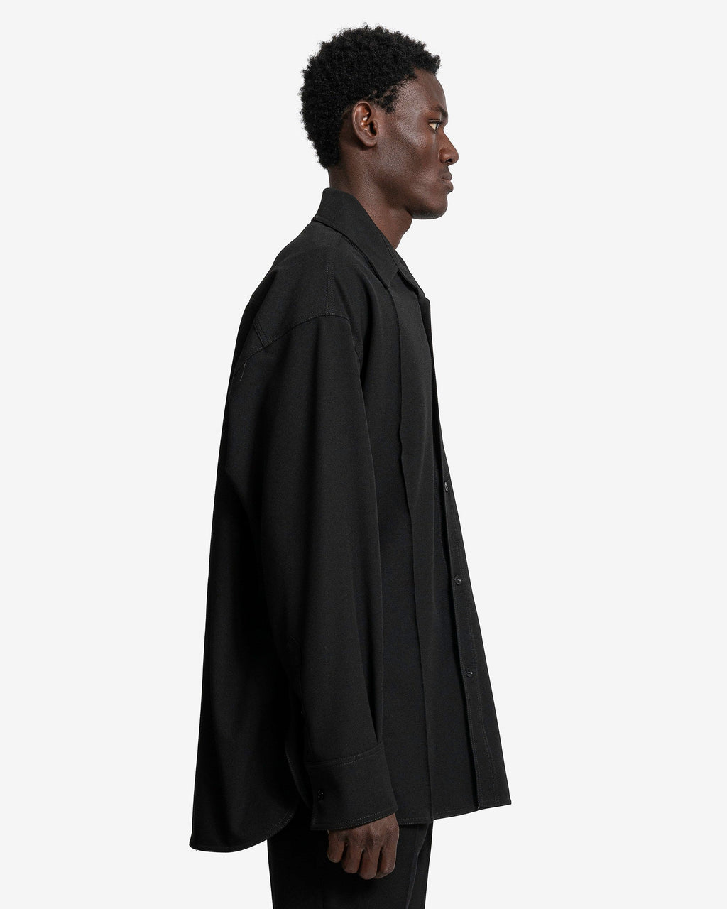Long-Sleeved Shirt In Black Maison margiela – Гарантія оригінальності – вид ззаду