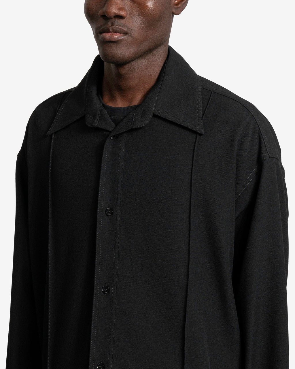 Long-Sleeved Shirt In Black Maison margiela – Гарантія оригінальності – збільшений вид