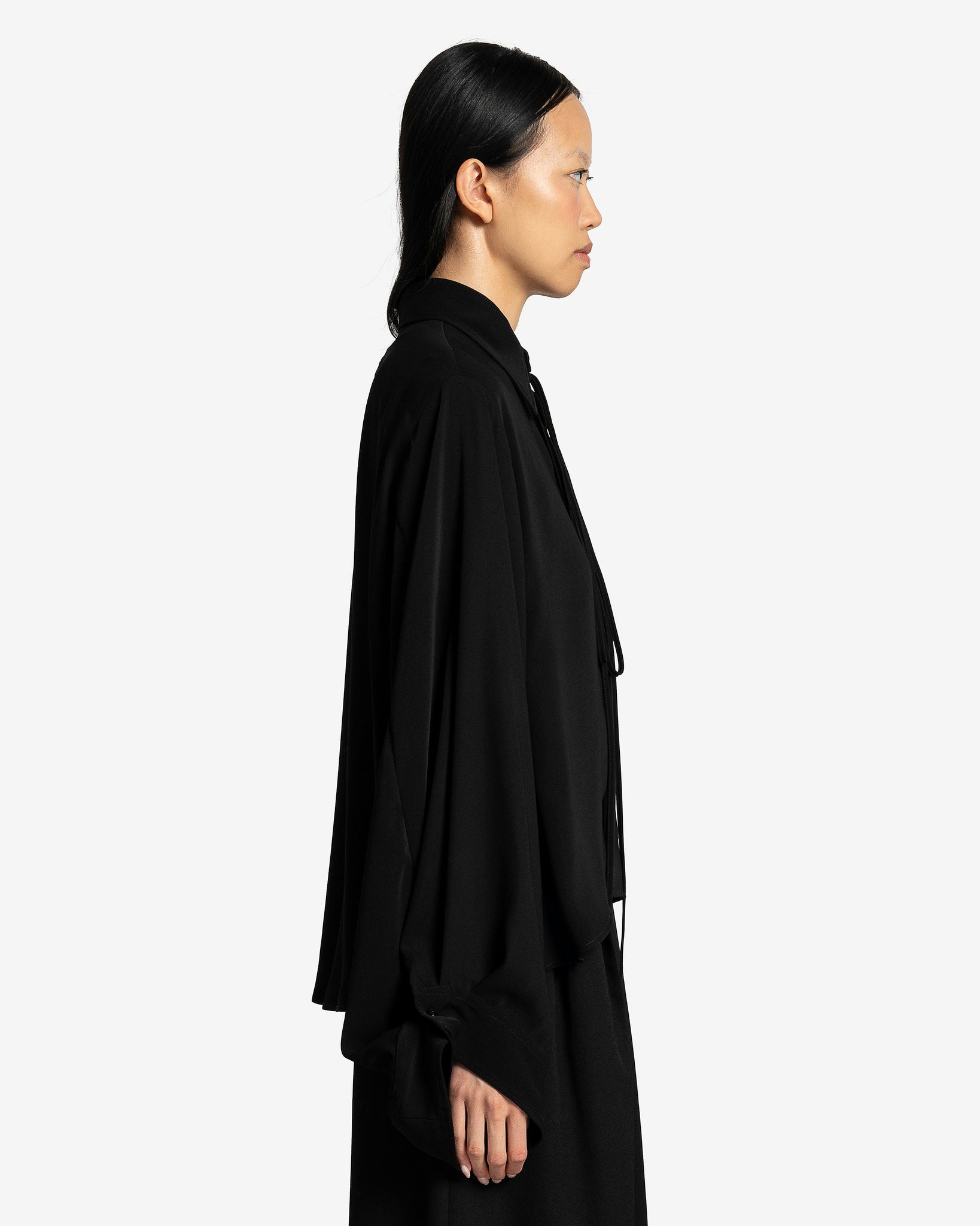 Long-Sleeved Shirt In Black Maison margiela – Гарантія оригінальності – вид ззаду
