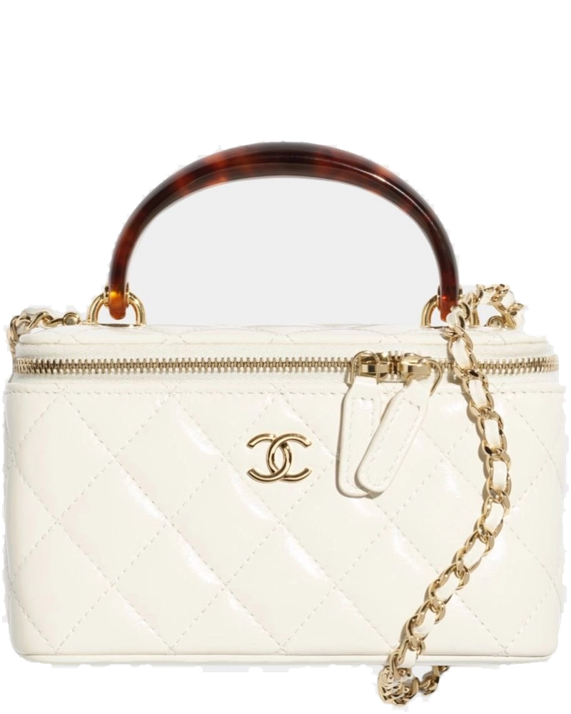 Оригінальна Long Vanity With Chain Lambskin Tortoise Effect Plexi & Gold Tone Metal Chanel bg_removed_catalog