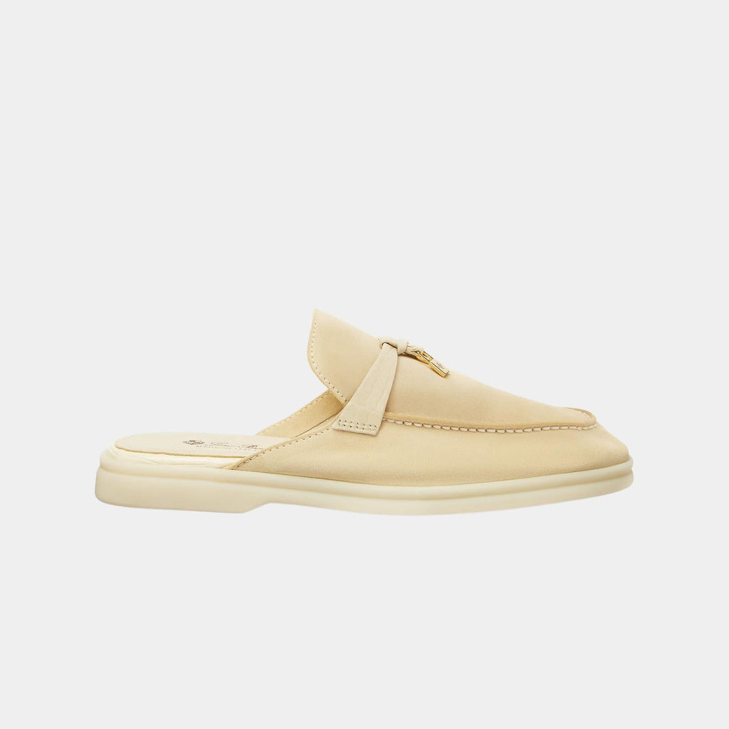 Оригінальна Charms Walk Babouche Loafer Suede With Alligator Saddles Loro piana – збільшений вид