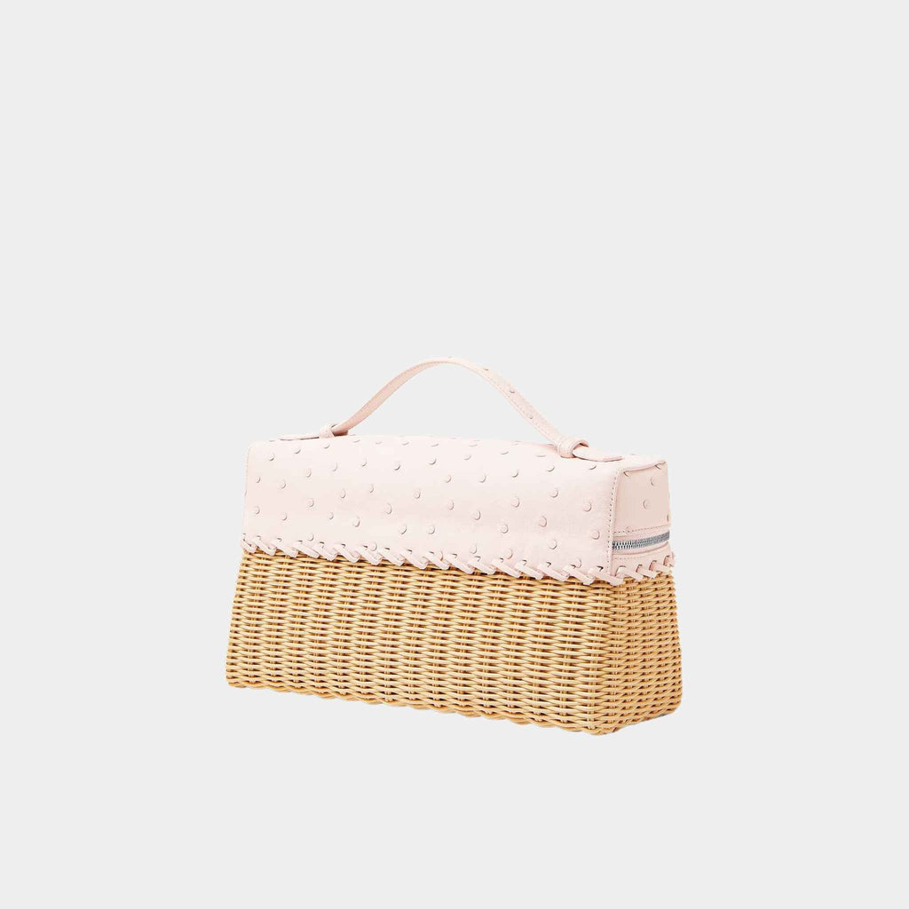 Оригінальна Extra Pocket L27 Wicker-Ostrich Leather Loro piana – вид ззаду