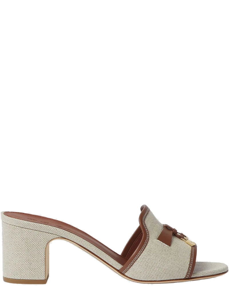Summer Charms Heeled Sandal In Cotton And Linen Loro piana – Гарантія оригінальності