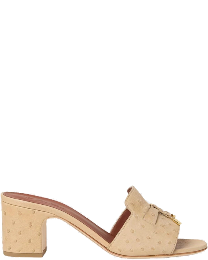 Summer Charms Heeled Sandal Ostrich Leather Loro piana оригінал – Купити в Україні