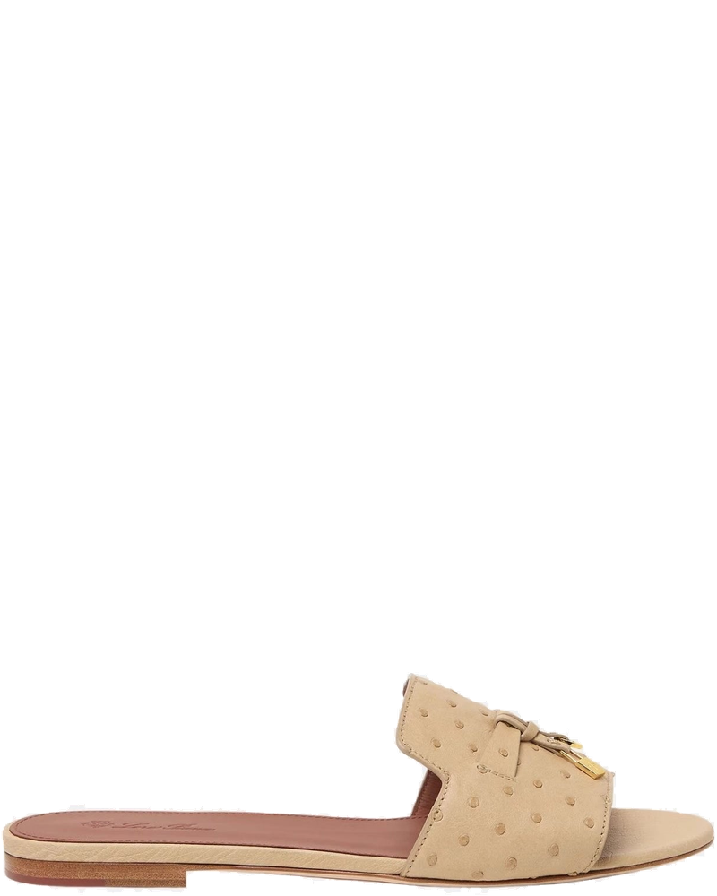 Summer Charms Ostrich Leather Flat Sandal Loro piana – Гарантія оригінальності
