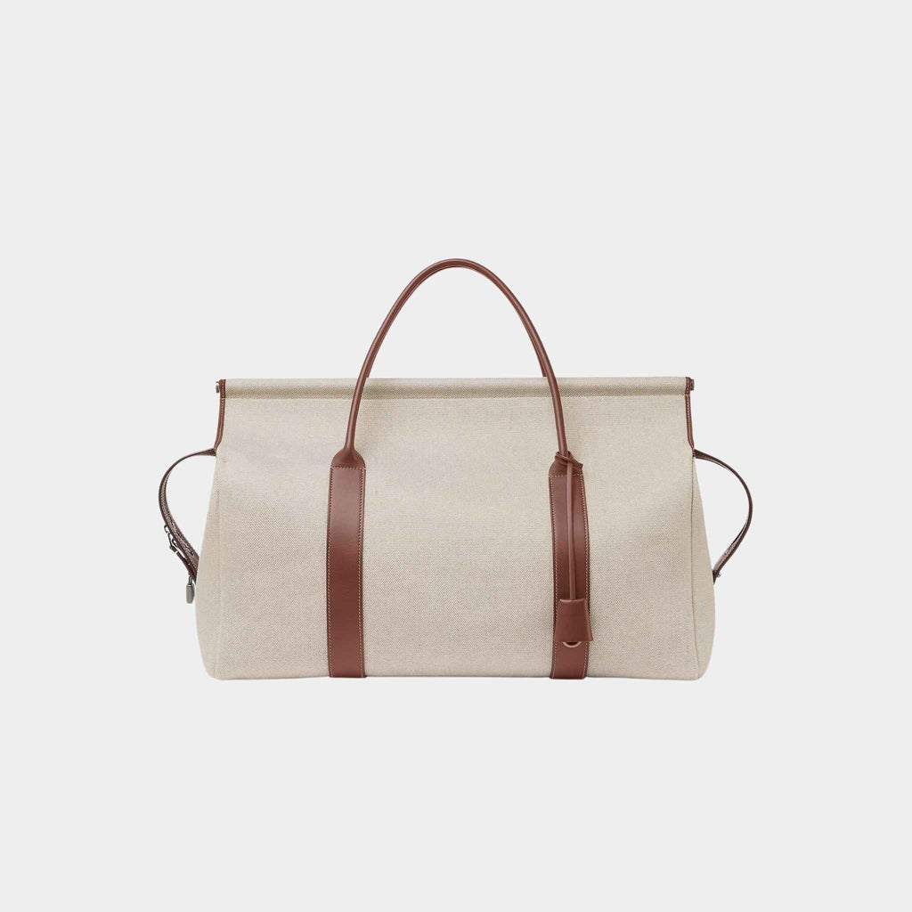 Loom Weekender Bag L42 Cotton-Linen And Calfskin Loro piana – Гарантія оригінальності – боковий вид
