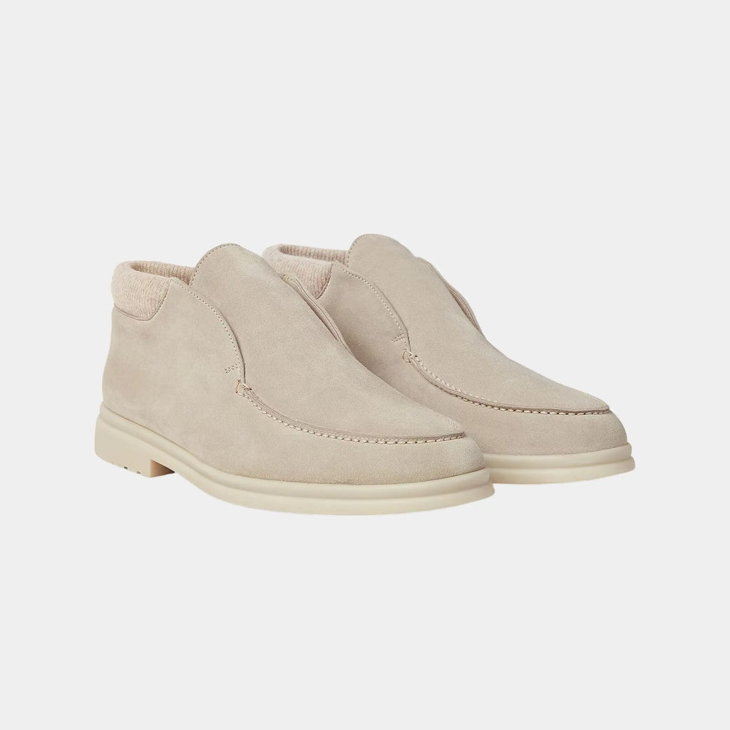 Open Wintery Walk Ankle Boot In Suede Loro piana оригінал – Купити в Україні – вид ззаду