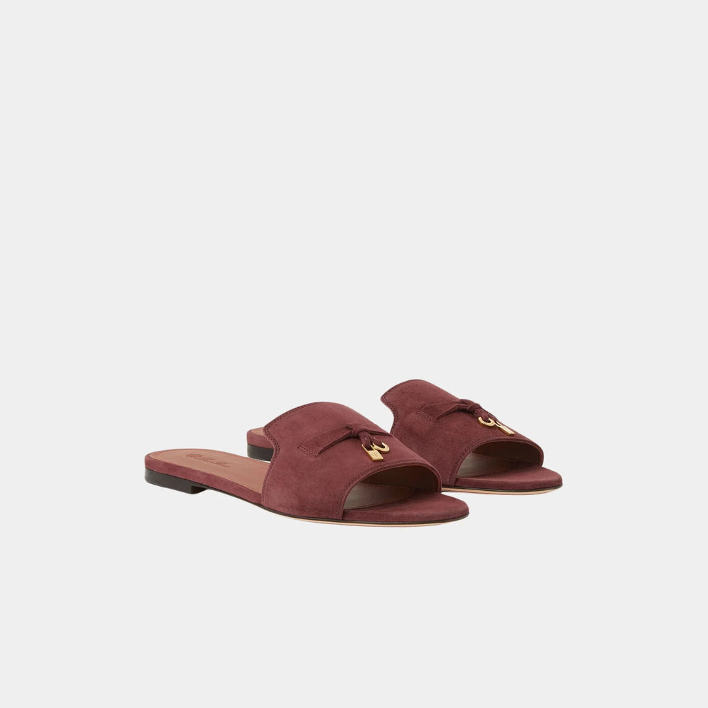 Оригінальна Summer Charms Flat Sandal Suede Goatskin Loro piana – вид ззаду