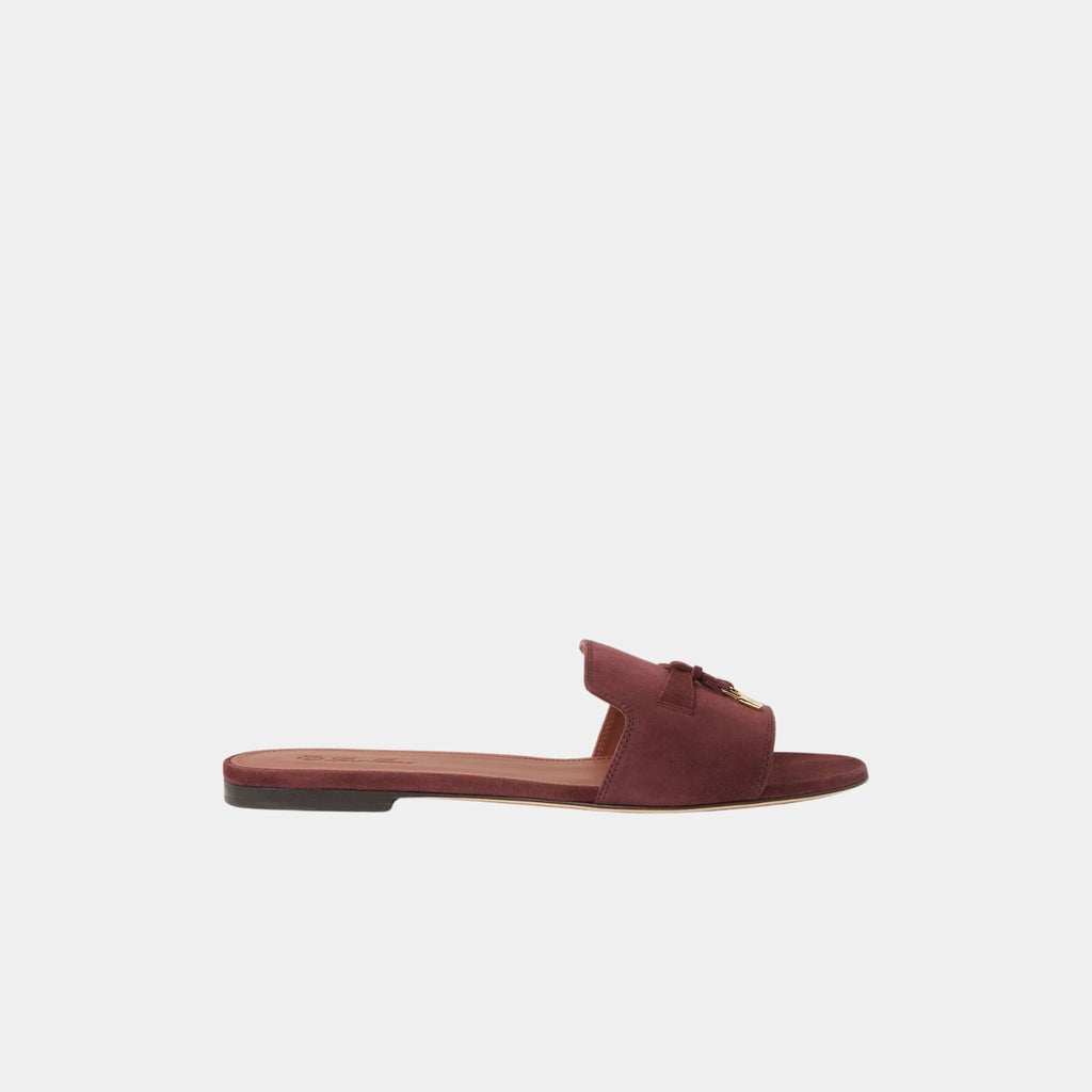 Оригінальна Summer Charms Flat Sandal Suede Goatskin Loro piana – боковий вид