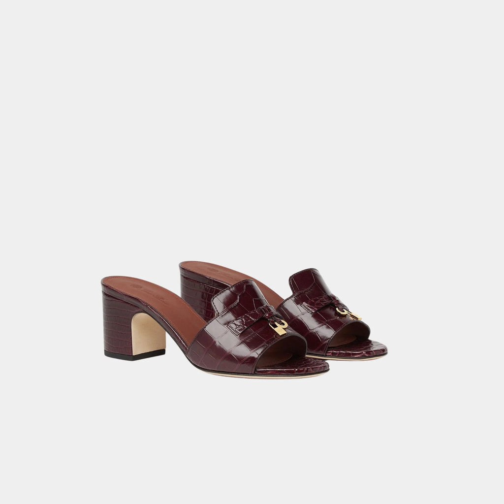 Summer Charms Heeled Sandal In Crocodile Leather Loro piana оригінал – Купити в Україні – вид ззаду