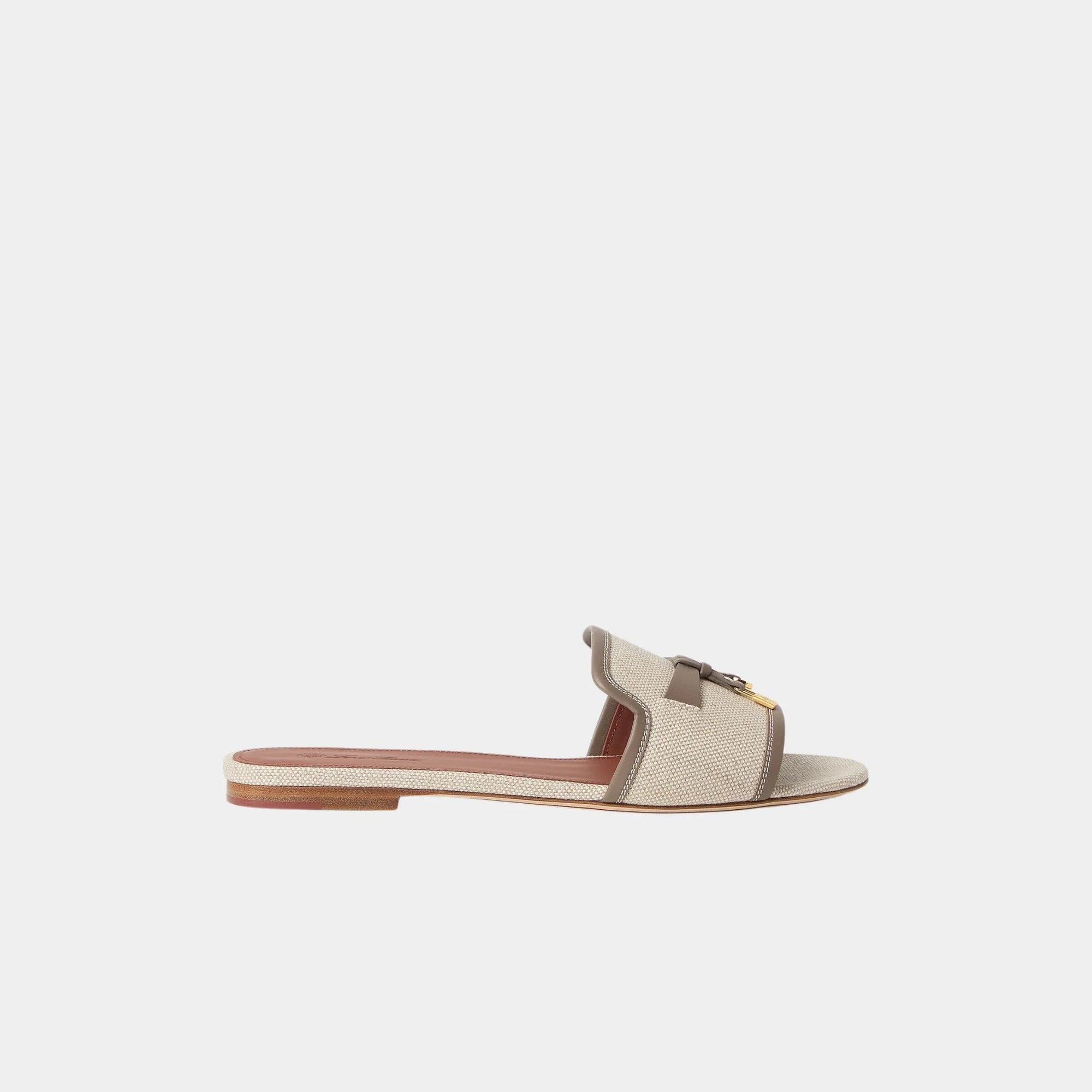 Summer Charms Sandal In Cotton And Linen Loro piana – Гарантія оригінальності – збільшений вид