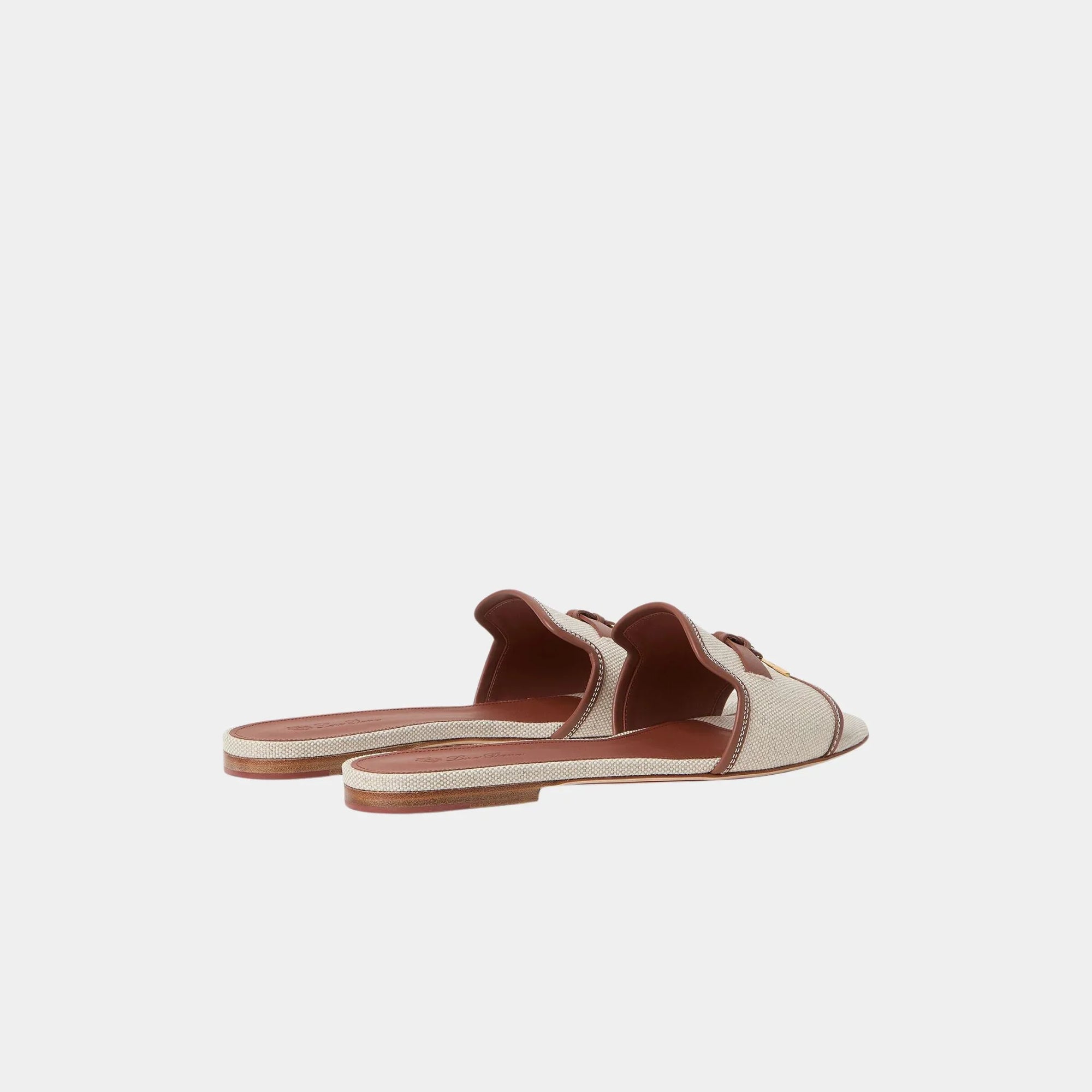 Summer Charms Sandal In Cotton And Linen Loro piana – Гарантія оригінальності – детальний вид