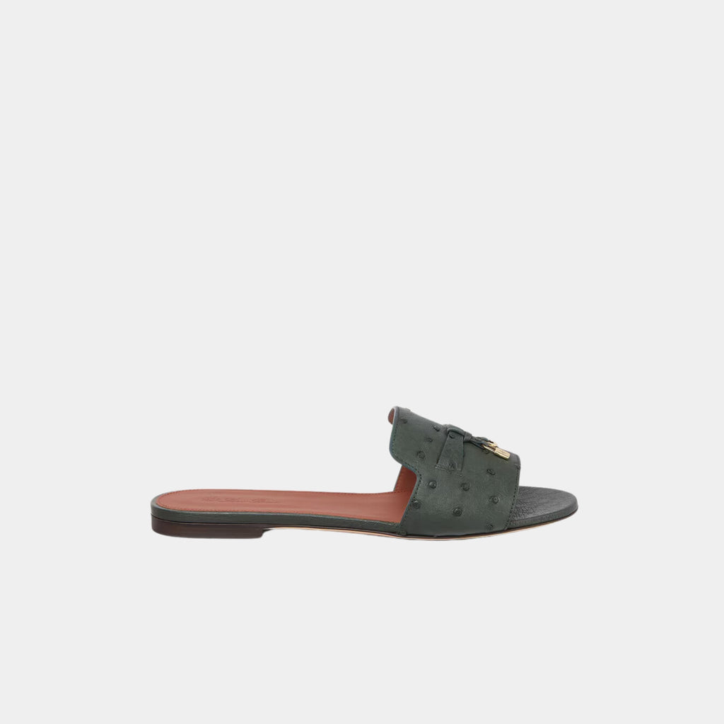 Оригінальна Summer Charms Sandal Flats Ostrich Leather Loro piana – збільшений вид