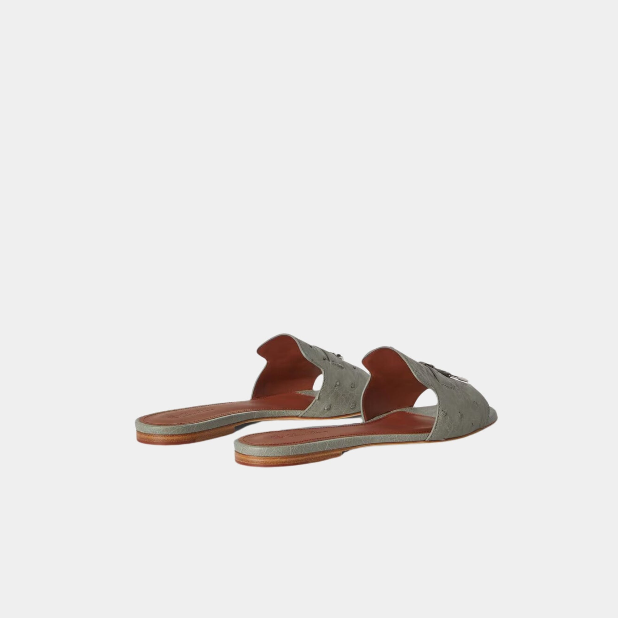 Оригінальна Summer Charms Sandal Flats Ostrich Leather Loro piana – детальний вид