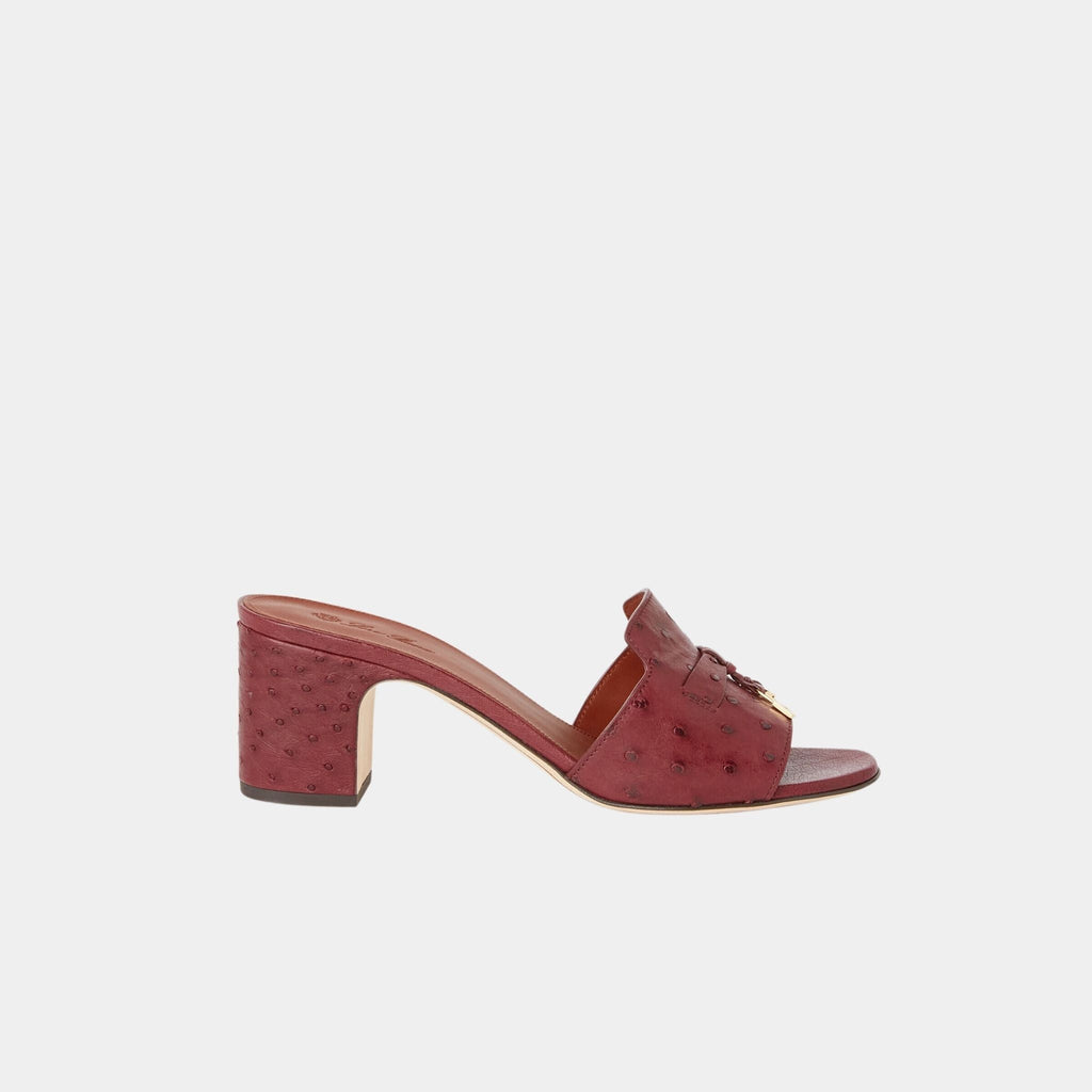 Summer Charms Sandal Heeled Ostrich Leather Loro piana оригінал – Купити в Україні – збільшений вид
