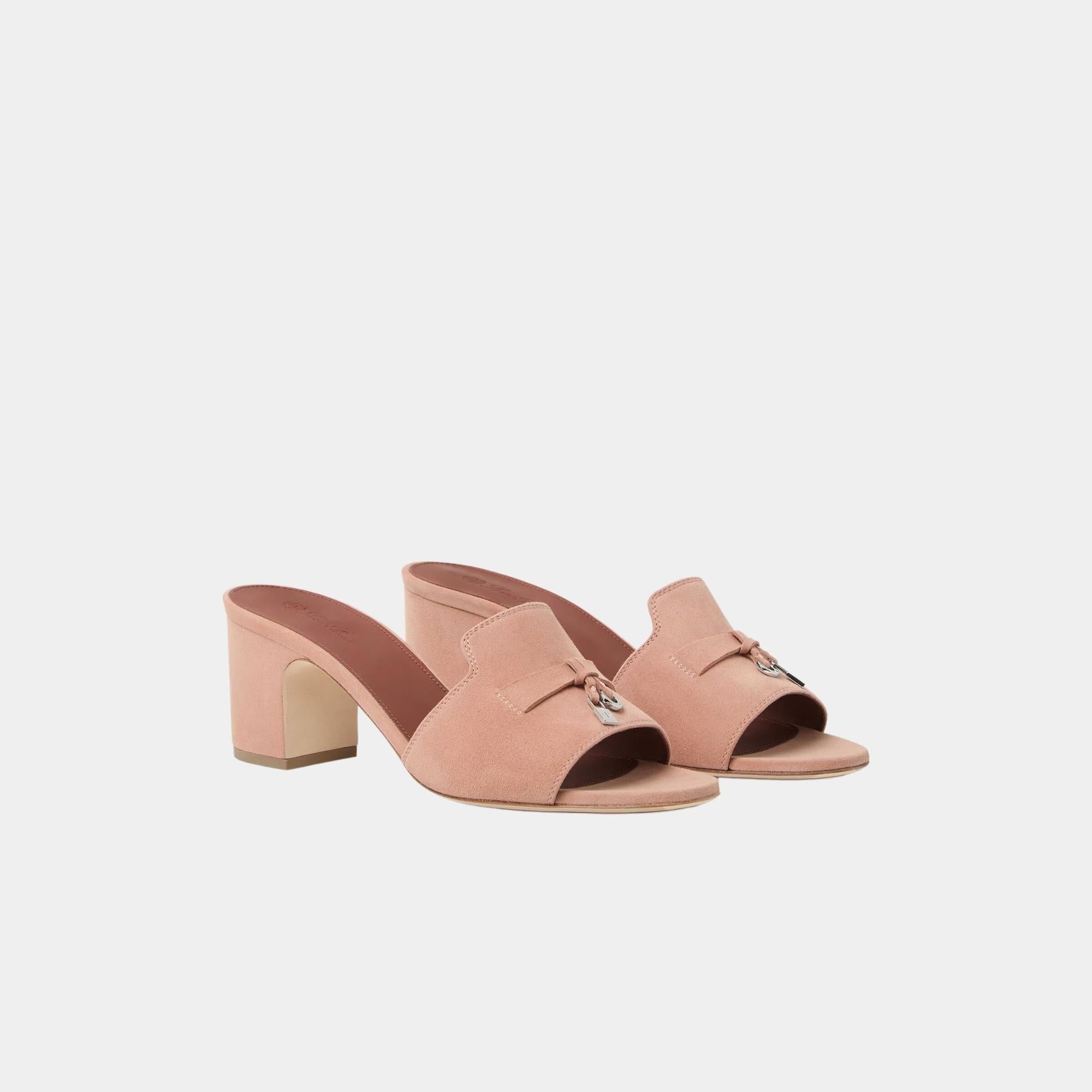 Summer Charms Sandal Heeled Loro piana – Гарантія оригінальності – вид ззаду
