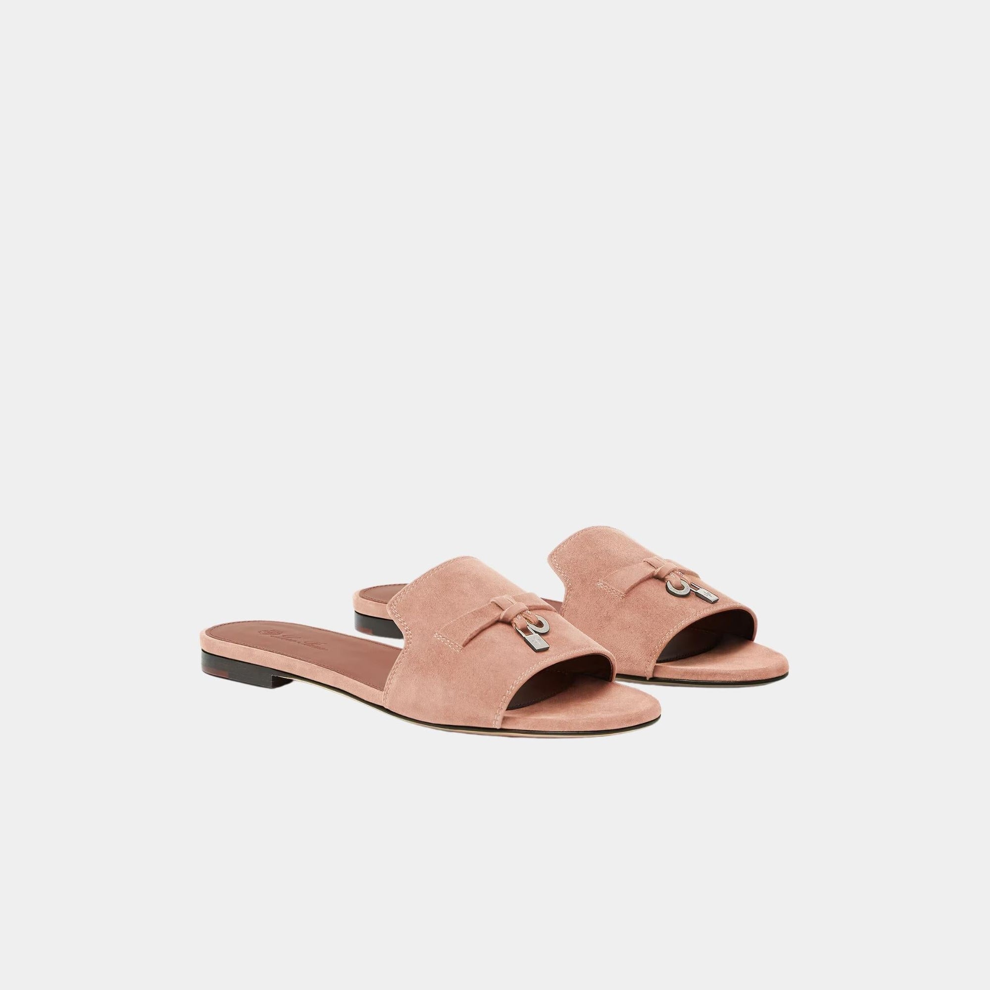 Summer Charms Suede Goatskin Flat Sandal Loro piana – Гарантія оригінальності – вид ззаду