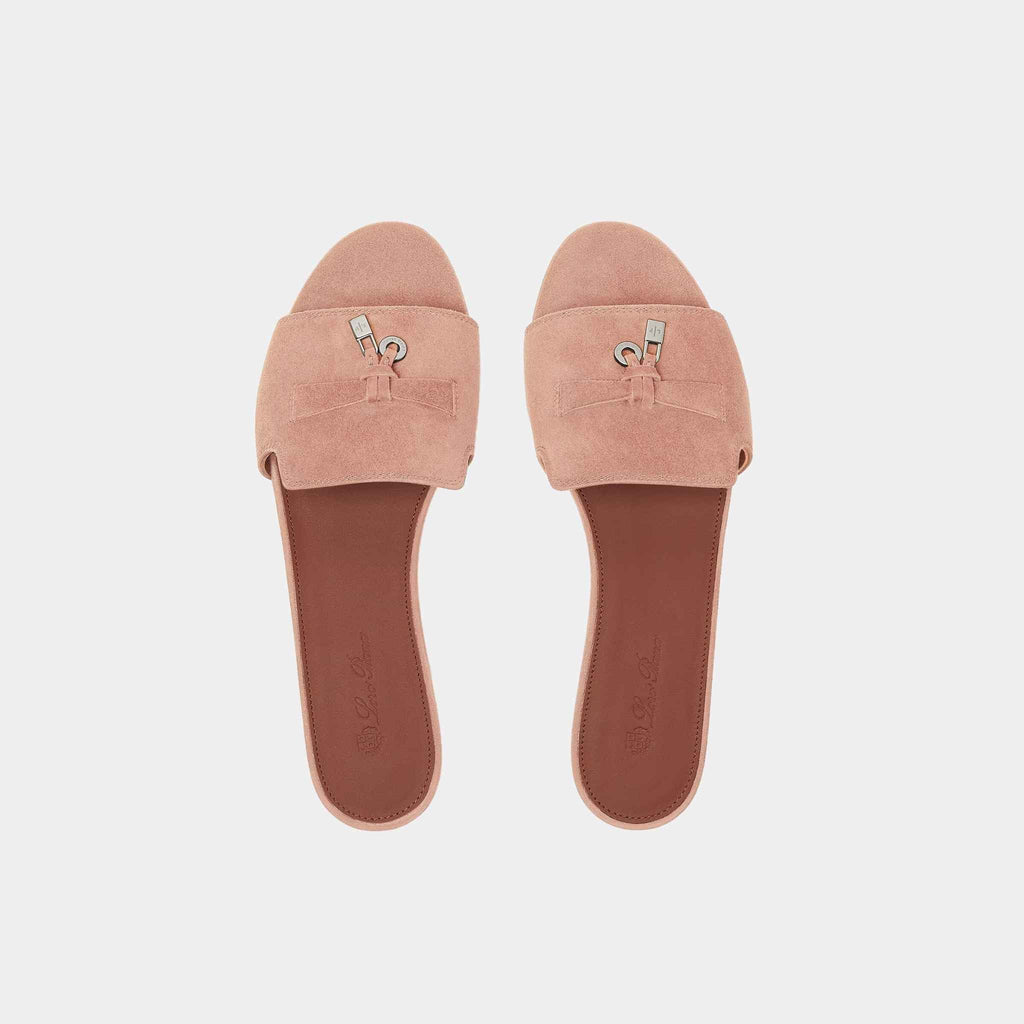 Summer Charms Suede Goatskin Flat Sandal Loro piana – Гарантія оригінальності – детальний вид