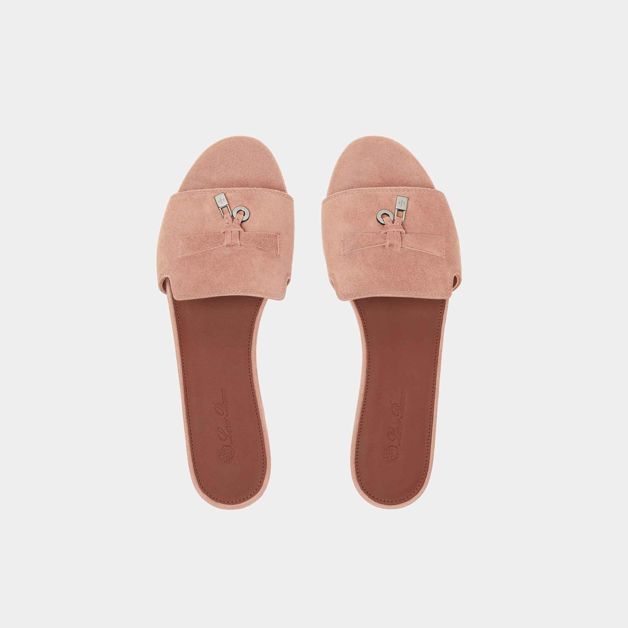 Summer Charms Suede Goatskin Flat Sandal Loro piana – Гарантія оригінальності – детальний вид