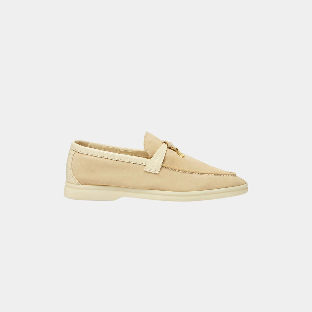 Summer Charms Walk Loafer Suede With Alligator Skin Loro piana оригінал – Купити в Україні – боковий вид