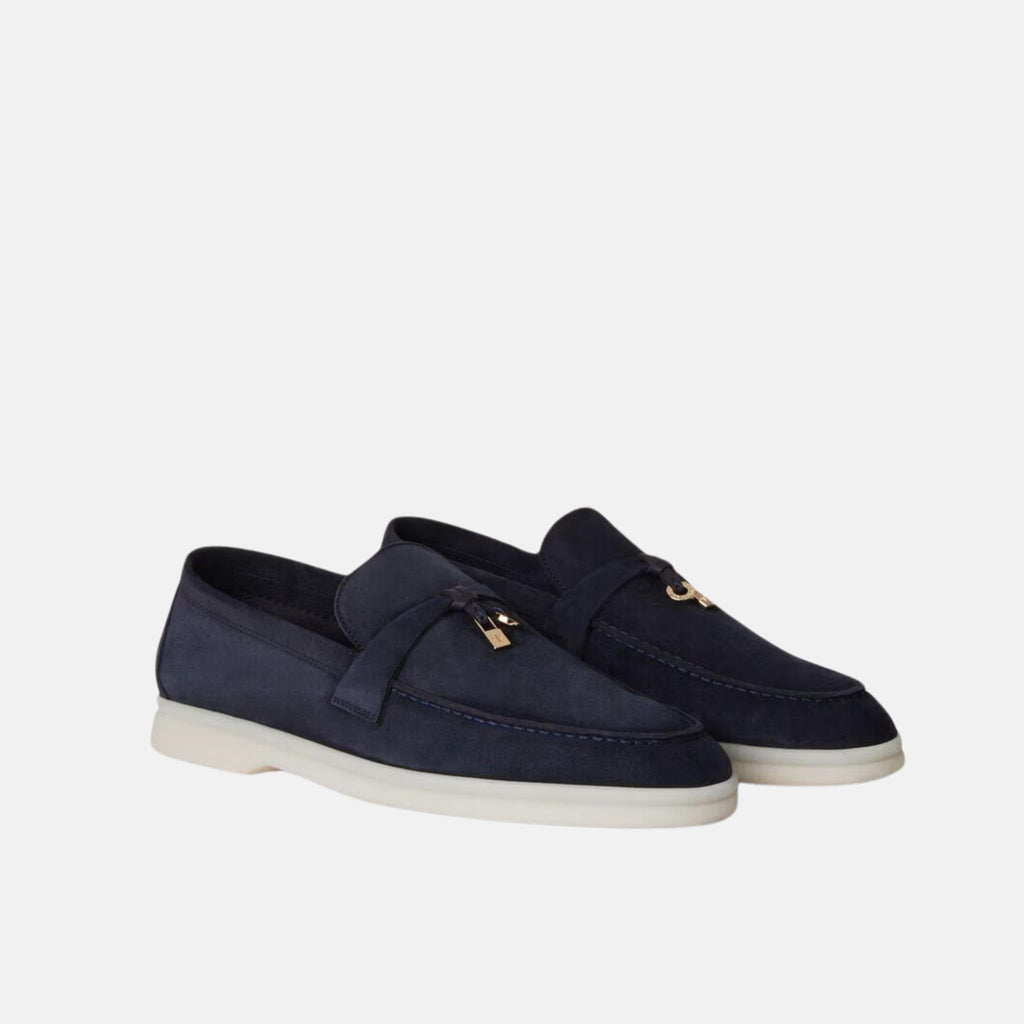 Summer Charms Walk Loafers In Suede Loro piana – Гарантія оригінальності – боковий вид
