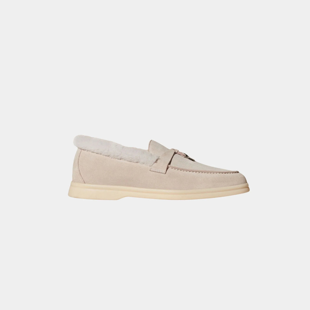 Summer Charms Walk Loafer Suede With Beaver Fur Loro piana оригінал – Купити в Україні – боковий вид