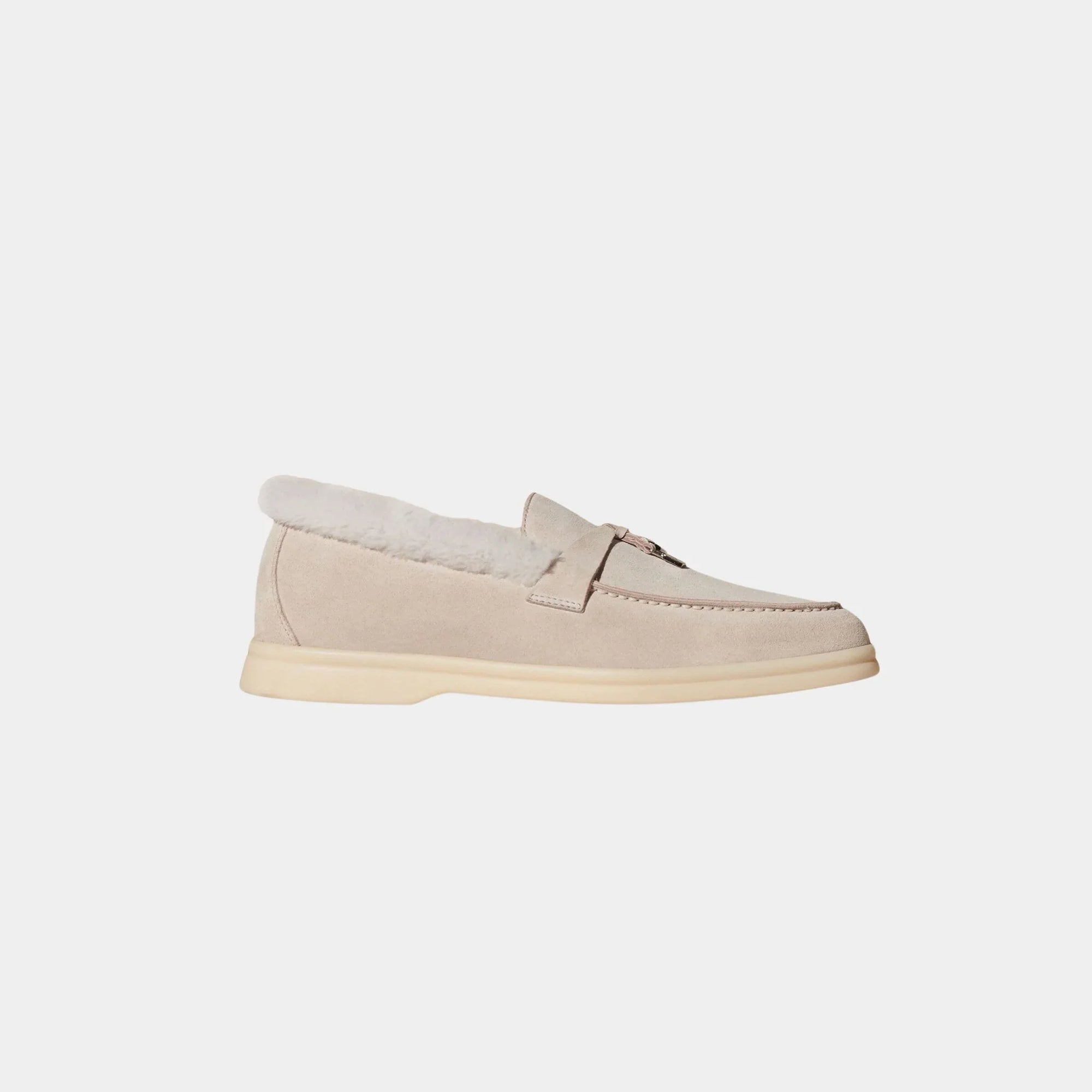 Summer Charms Walk Loafer Suede With Beaver Fur Loro piana оригінал – Купити в Україні – боковий вид