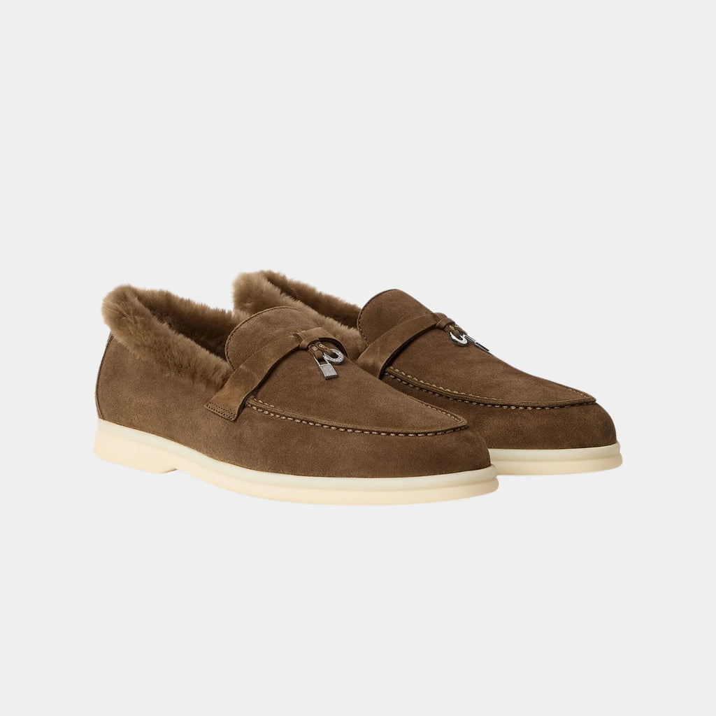 Оригінальна Summer Charms Walk Loafer With Beaver Fur Loro piana – вид ззаду