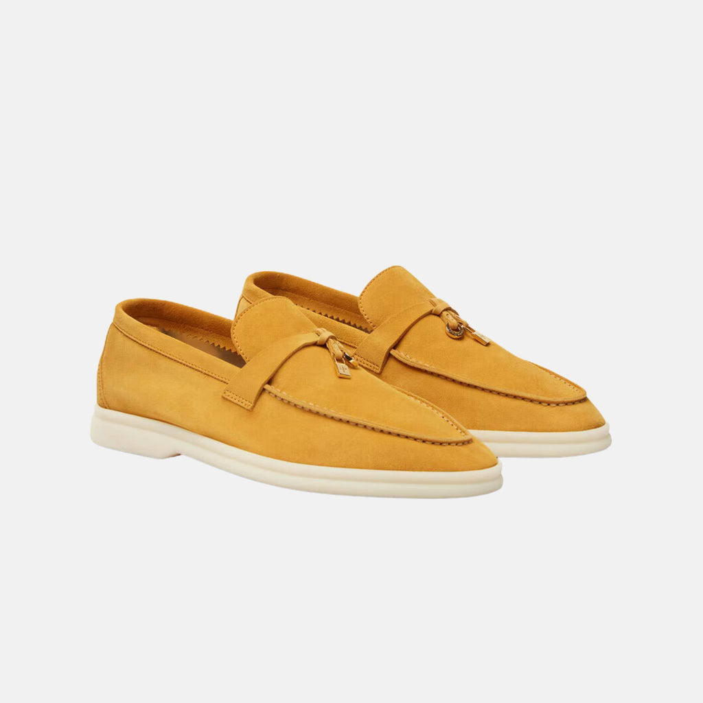 Summer Charms Walk Loafers Suede Loro piana – Гарантія оригінальності – вид ззаду