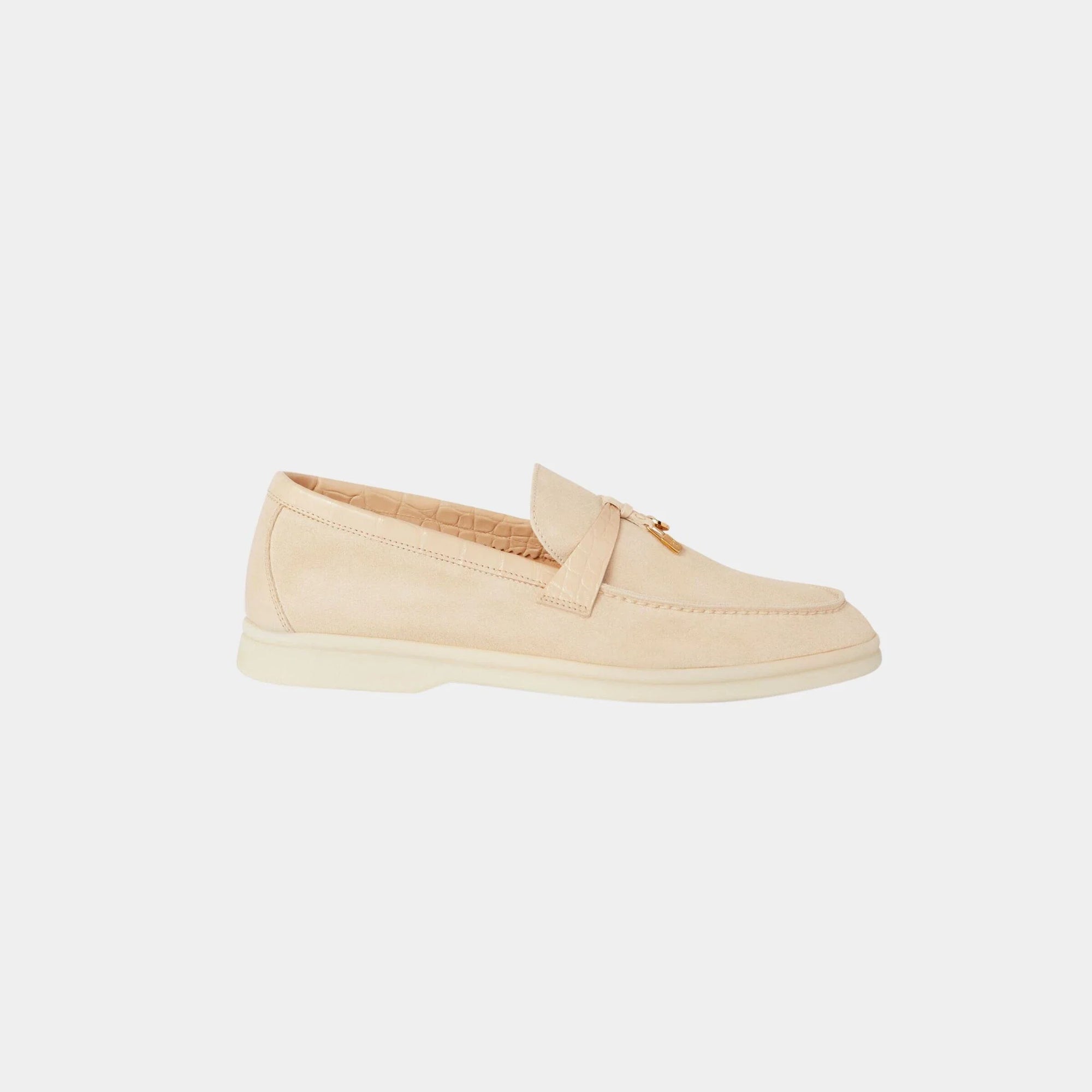 Оригінальна Summer Charms Walk Loafers Suede With Alligator Skin Loro piana – збільшений вид