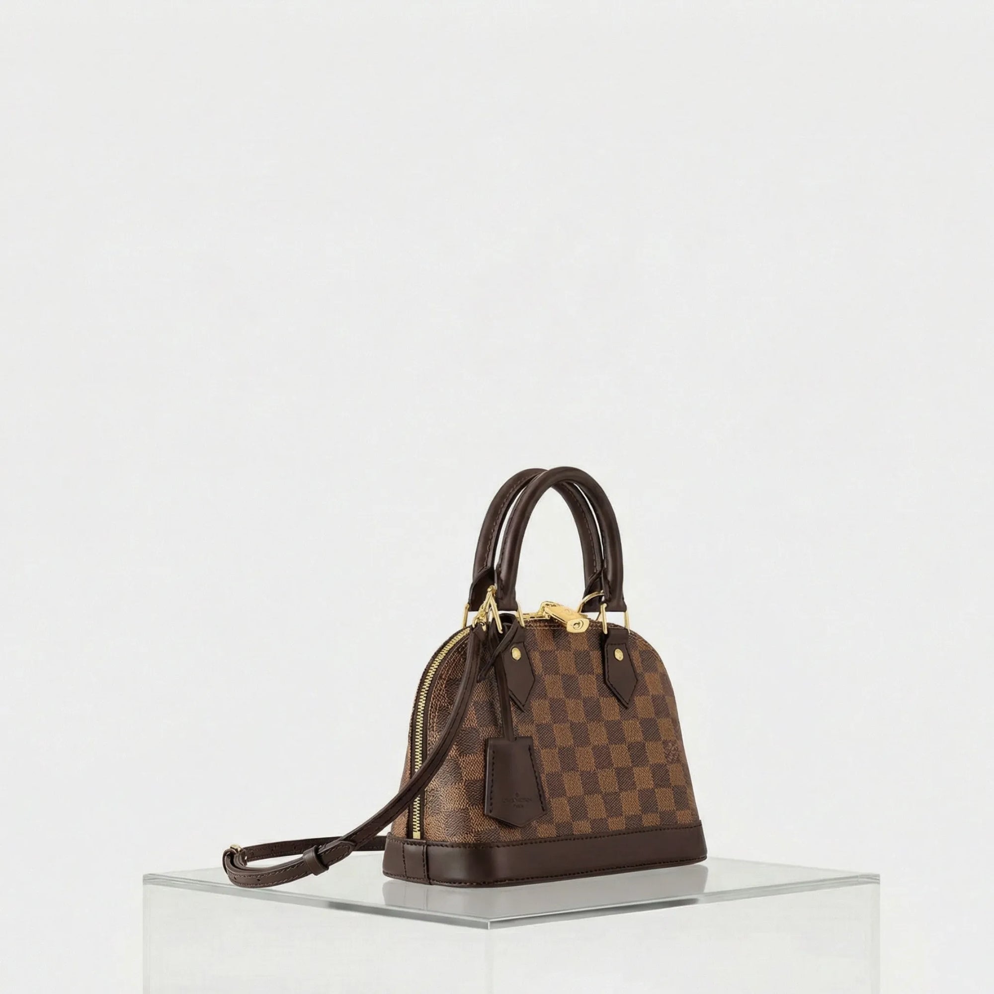 Alma Bb Damier Ebene Canvas Handbag Louis vuitton оригінал – Купити в Україні – вид ззаду