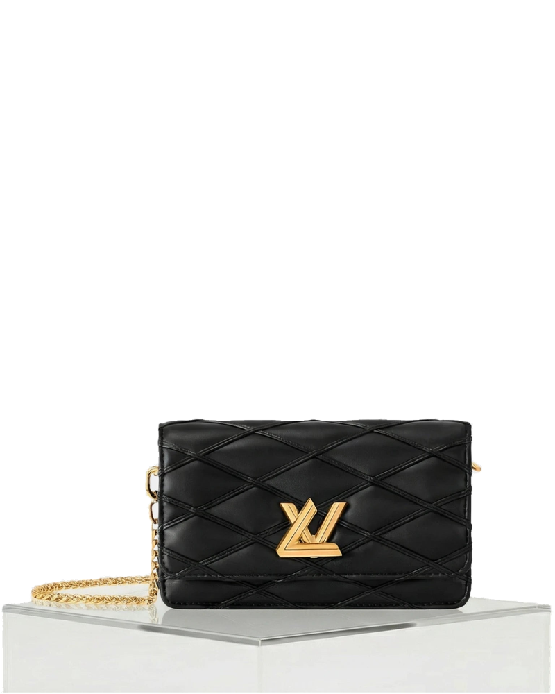 Оригінальна Wallet On Chain Go-14 Black Handbag Louis vuitton